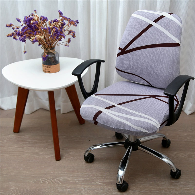 Office Chair Covers Elastic Armchair Seat Cover Dustproof Seat Chair Protector Cover Rotating Lift Computer Chair Seat Silpcover
