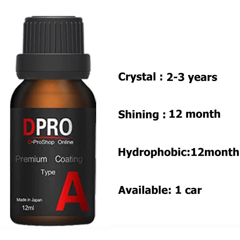 Dpro Ceramic Car Coating Nano Paint Care Car Polish Liquid Glass Anti Scratch Hydrophobic Coating Auto Detailing Japan Imports