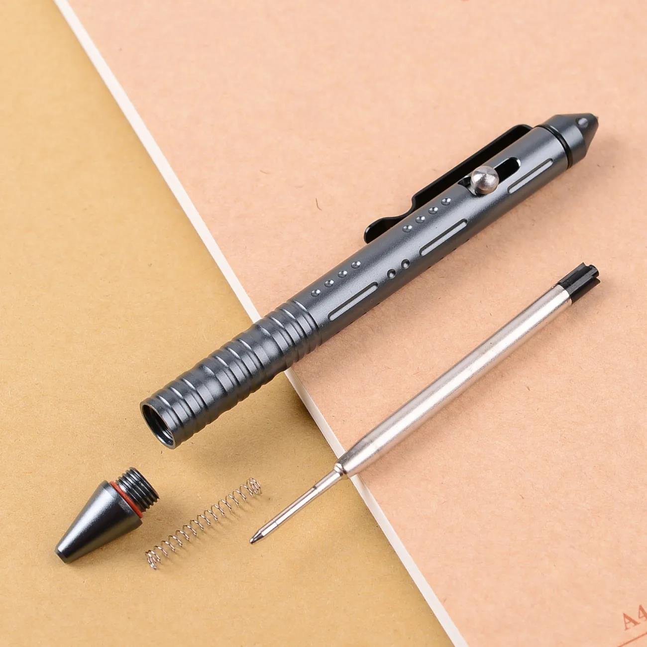 Portable Tactical Pen Self Defense Glass Breaker Aluminum Alloy EDC Tool For Outdoor Camp Emergency Kit Ball Point Pen