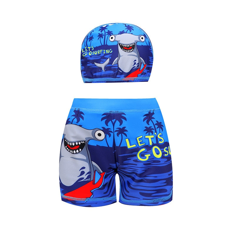 Hot Seller Kids Swimsuit Cartoon Print Swim Trunk Swimwear Baby Boy Children Beach Short Bath Short 5-12T Drop Shipping