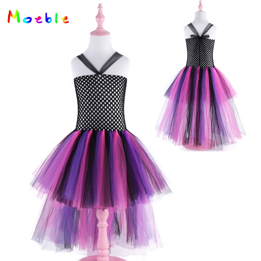 Rock Star Theme Dress for Girls Tutu Dress Cosplay Costume Flower Girl Wedding Tulle Dresses Baby Halloween Carnival Ball Gown