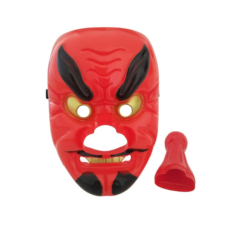 Plastic Tengu Long Nose Mask Horror Japanese Warrior Mask Halloween Festive Holiday Cosplay Mask Kit Party Supplies