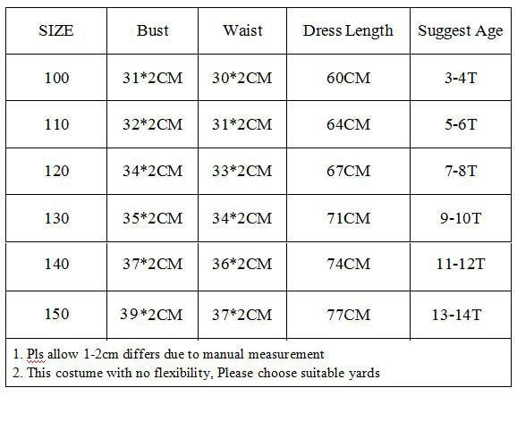 Girls Princess Cosplay Costume Cute Ball Gown Kids Lovely Dress Halloween Masquerade Costumes Birthday Party Princess Vestidos