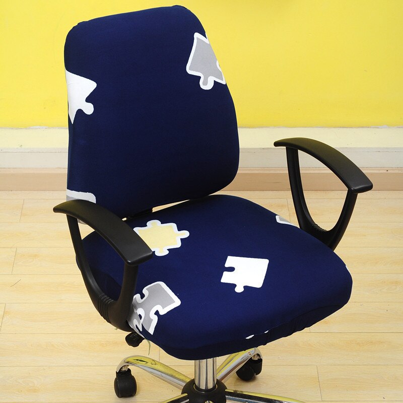 Office Chair Covers Elastic Armchair Seat Cover Dustproof Seat Chair Protector Cover Rotating Lift Computer Chair Seat Silpcover
