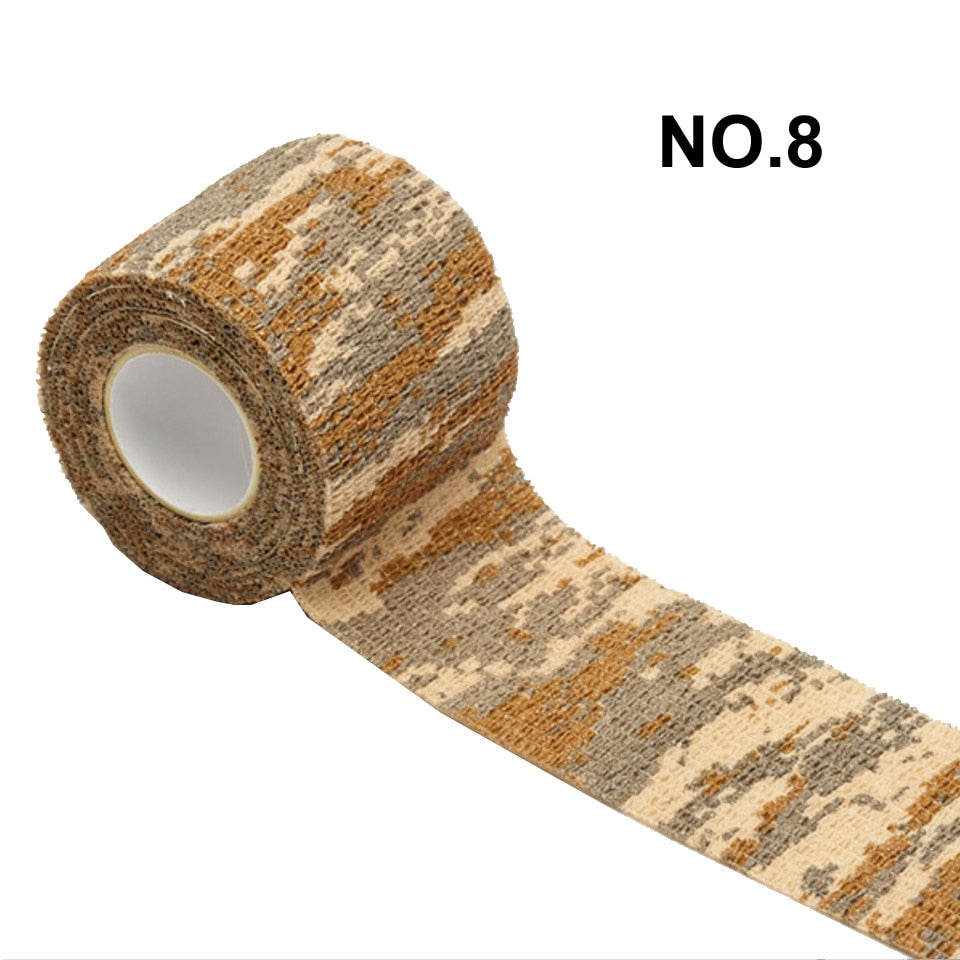 1 Roll 5*450cm Disposable Self-adhesive Flex Elastic Camouflage Bandage Tattoo Handle Grip Tube Wrap Elbow Stick Medical Tape