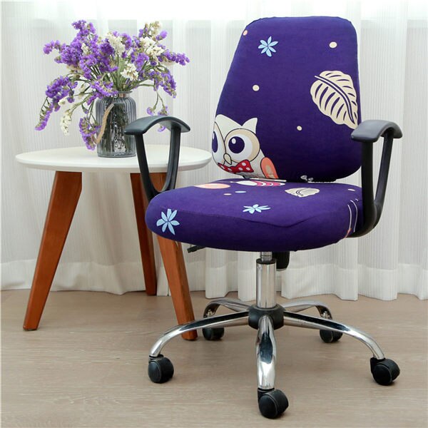 Office Chair Covers Elastic Armchair Seat Cover Dustproof Seat Chair Protector Cover Rotating Lift Computer Chair Seat Silpcover