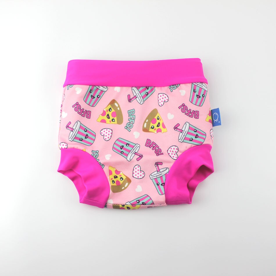Infant Children Leakproof Swimming Nappies Newborn Baby High Waist Swimming Trunks Baby Boys Girls Cartoon Printed Swim Diapers