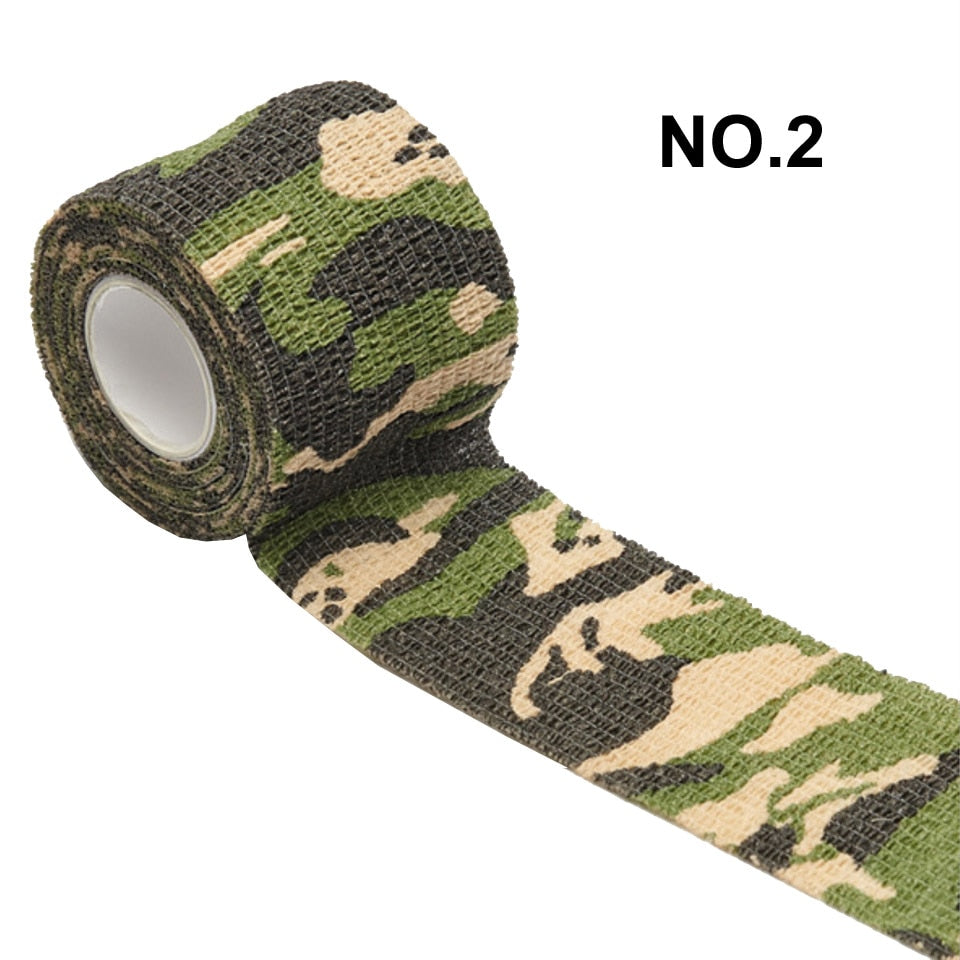 1 Roll 5*450cm Disposable Self-adhesive Flex Elastic Camouflage Bandage Tattoo Handle Grip Tube Wrap Elbow Stick Medical Tape