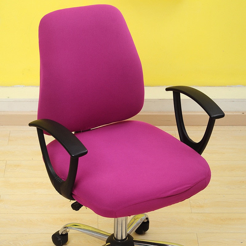 Office Chair Covers Elastic Armchair Seat Cover Dustproof Seat Chair Protector Cover Rotating Lift Computer Chair Seat Silpcover