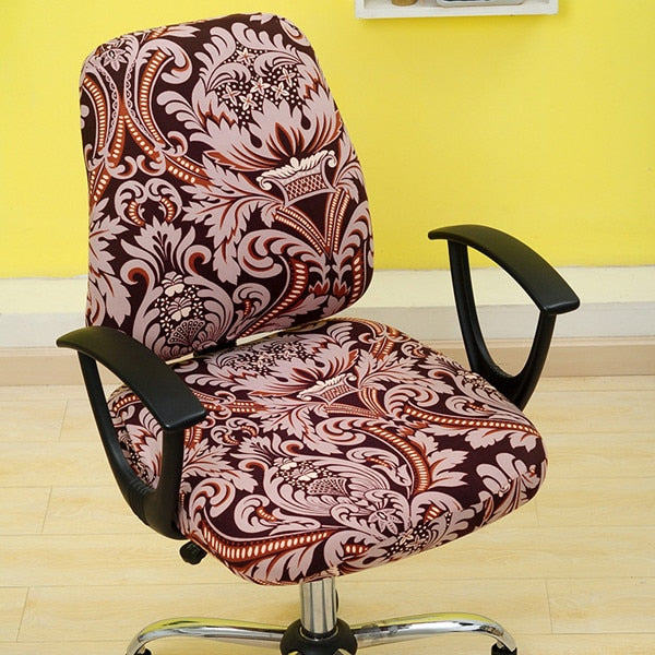 Office Chair Covers Elastic Armchair Seat Cover Dustproof Seat Chair Protector Cover Rotating Lift Computer Chair Seat Silpcover