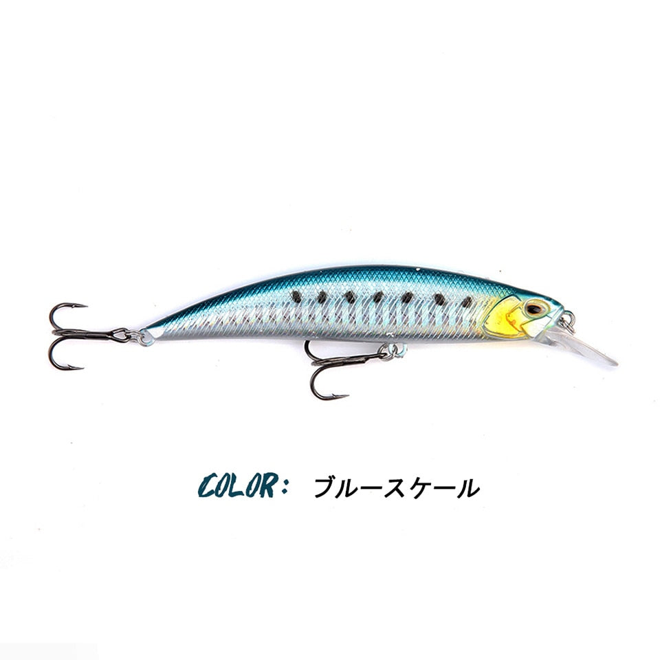 New 105mm 16g Slowly Sinking Minnow Fishing Lures Artificial Swim Bait for Pike Bass Predator Jekbait SPEARHEAD RYUKI