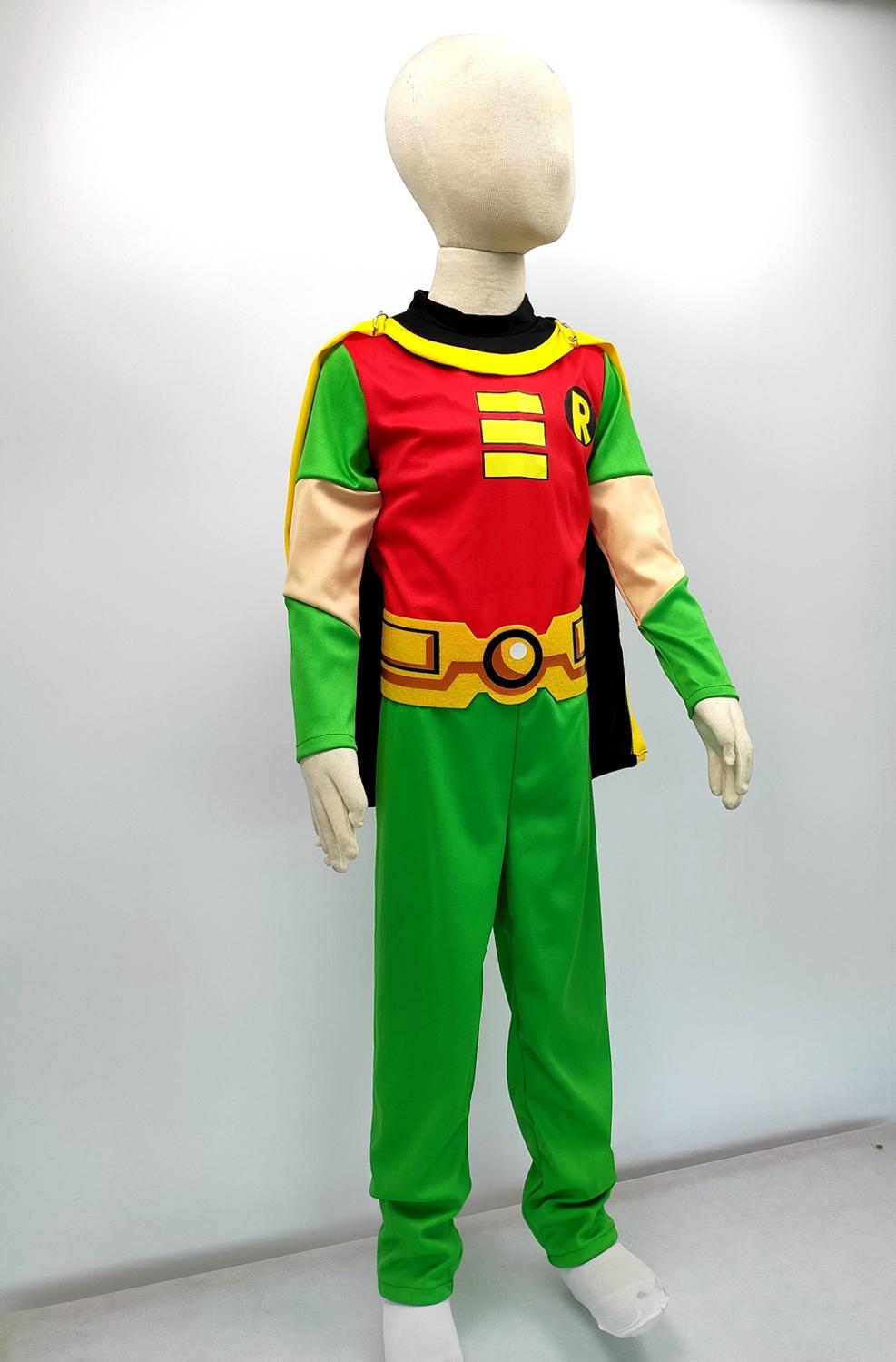 Young Justice Teen  Tim Drake  Robin 3-10years Kids 4pcs/1set Damian Costume Halloween Uniform Custom