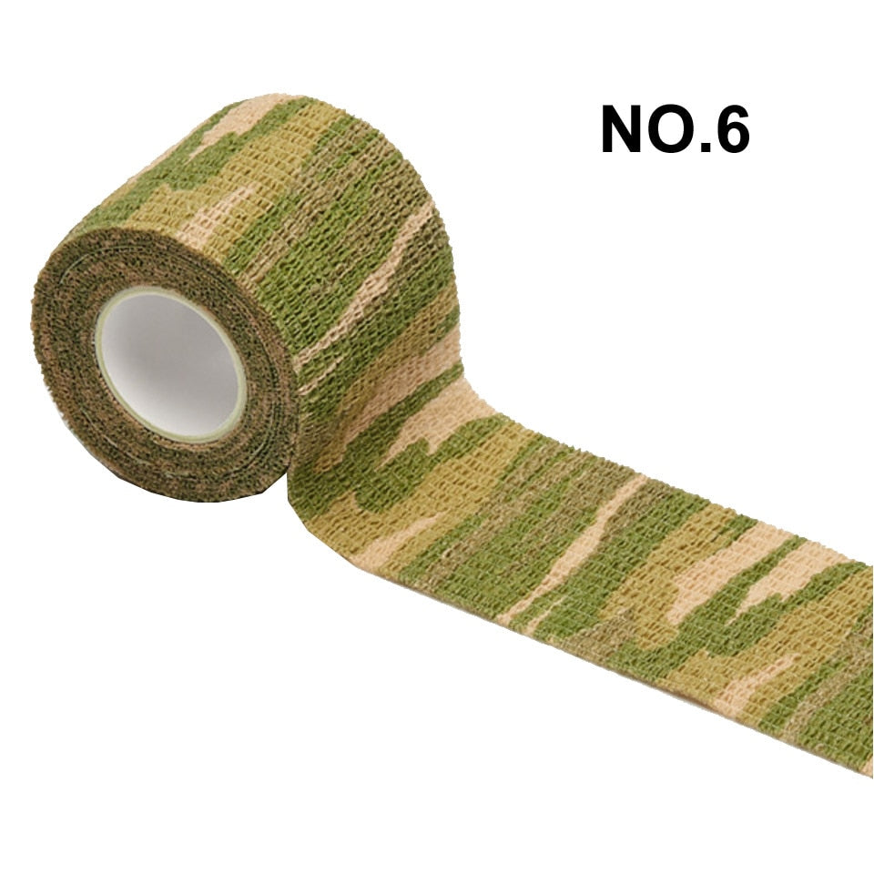 1 Roll 5*450cm Disposable Self-adhesive Flex Elastic Camouflage Bandage Tattoo Handle Grip Tube Wrap Elbow Stick Medical Tape