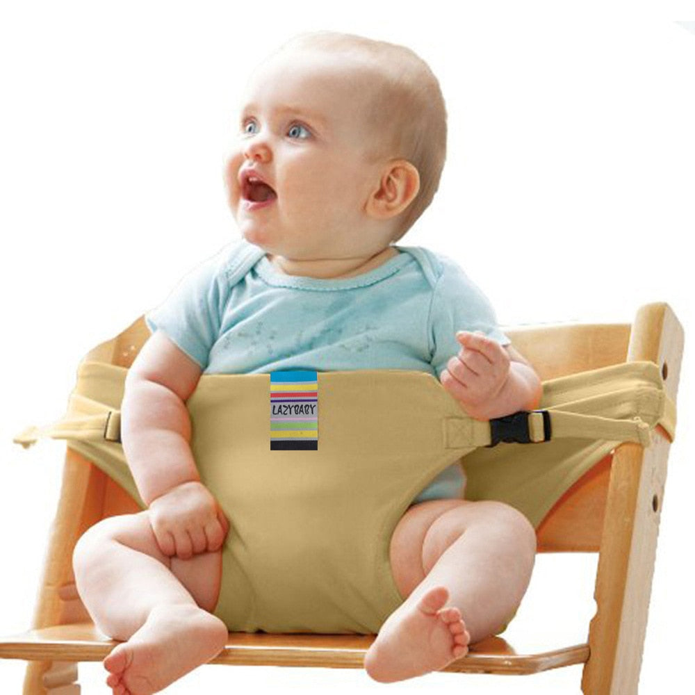 Foldable Baby Dining Chair stretch wrap Safety Belt Seat Lunch Chair Seat Portable Feeding Chair Harness baby Booster Seat