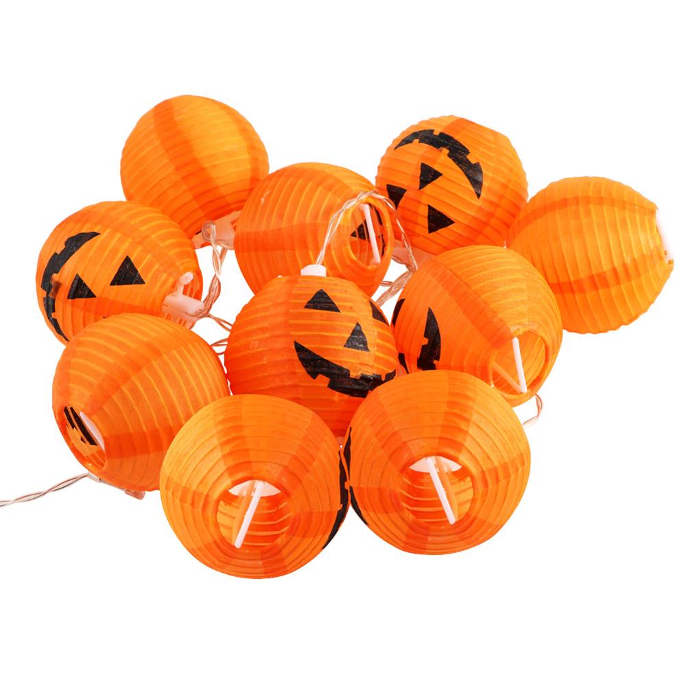 OurWarm Halloween Party Spider Game Pumpkin String Light Ghost Hanging Table Mat Treat Trick Horror Props Halloween Decorations