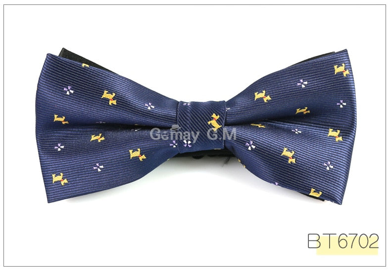 New Polyester Bowtie for Men Fashion Casual Floral Animal Men's Bow ties Cravat Neckwear For Wedding Party Suits tie