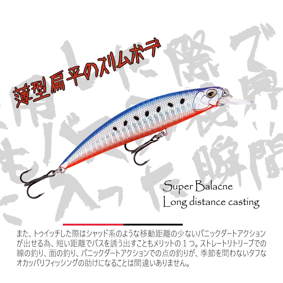 New 105mm 16g Slowly Sinking Minnow Fishing Lures Artificial Swim Bait for Pike Bass Predator Jekbait SPEARHEAD RYUKI