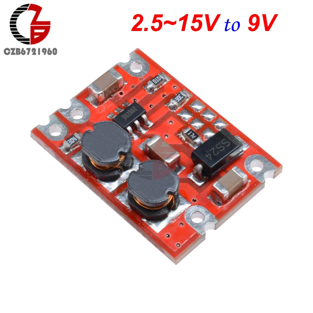 DC-DC Auto Boost Buck Converter Module DC 2.5-15V to DC 3.3V 4.2V 5V 9V 12V Step Up Down Voltage Regulator Power Inverter Supply