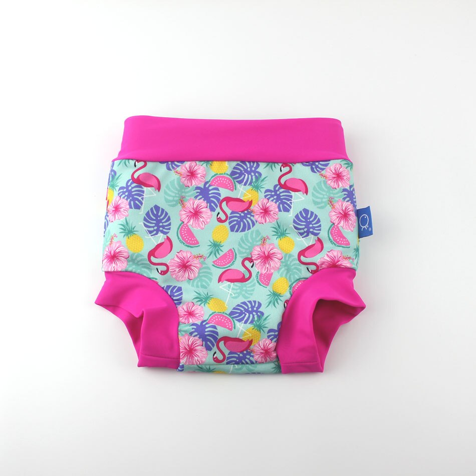 Infant Children Leakproof Swimming Nappies Newborn Baby High Waist Swimming Trunks Baby Boys Girls Cartoon Printed Swim Diapers