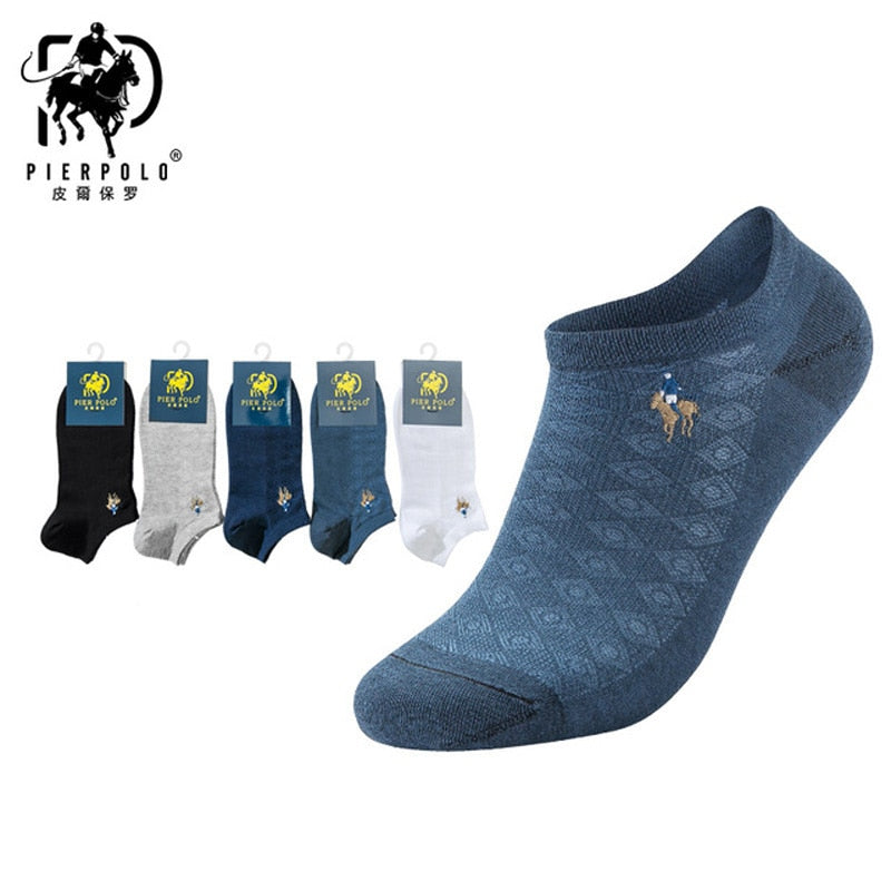 PIER POLO Socks Men Hot Sale Summer Socks Cotton Men's Fashion Short Socks 5 pairs/lot harajuku Happy Socks Men