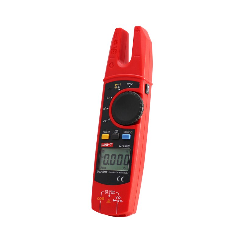 UNI-T UT256B Digital True RMS Fork Auto Multimeter 200A AC DC Current Clamp Meters NCV Tester Voltmeter Ohm Cap Auto Range More