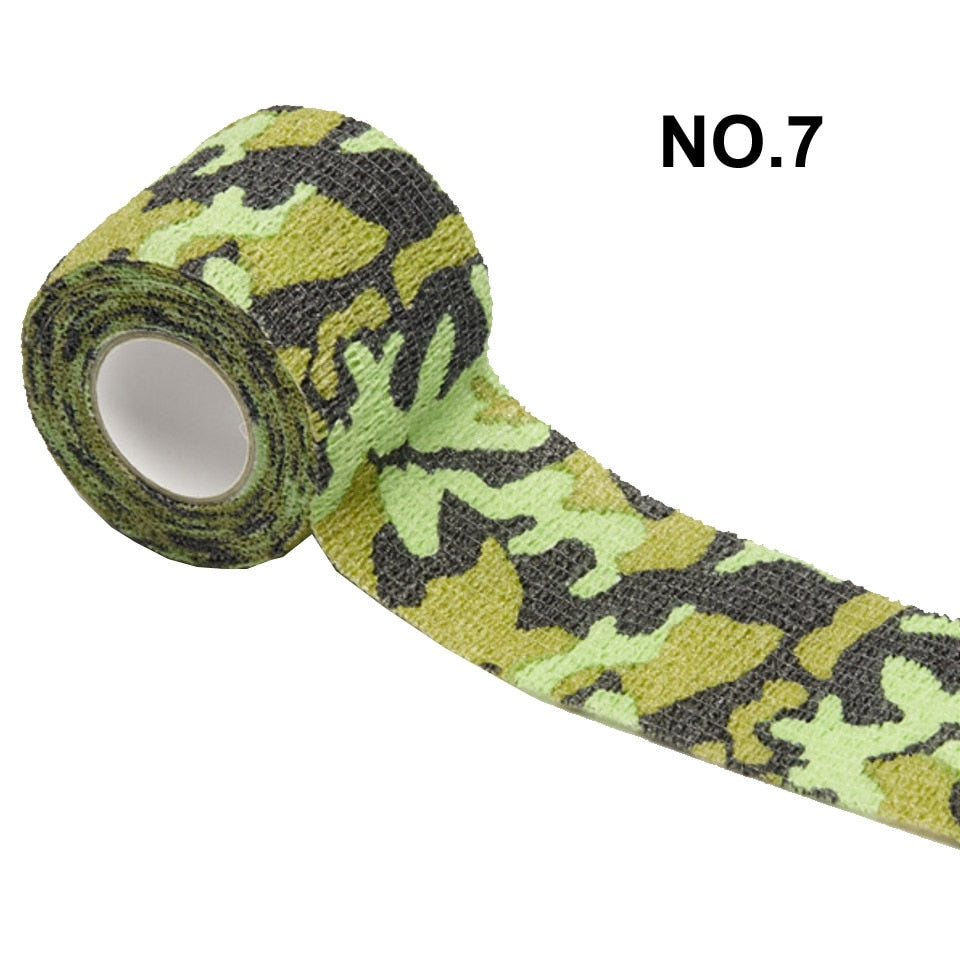 1 Roll 5*450cm Disposable Self-adhesive Flex Elastic Camouflage Bandage Tattoo Handle Grip Tube Wrap Elbow Stick Medical Tape