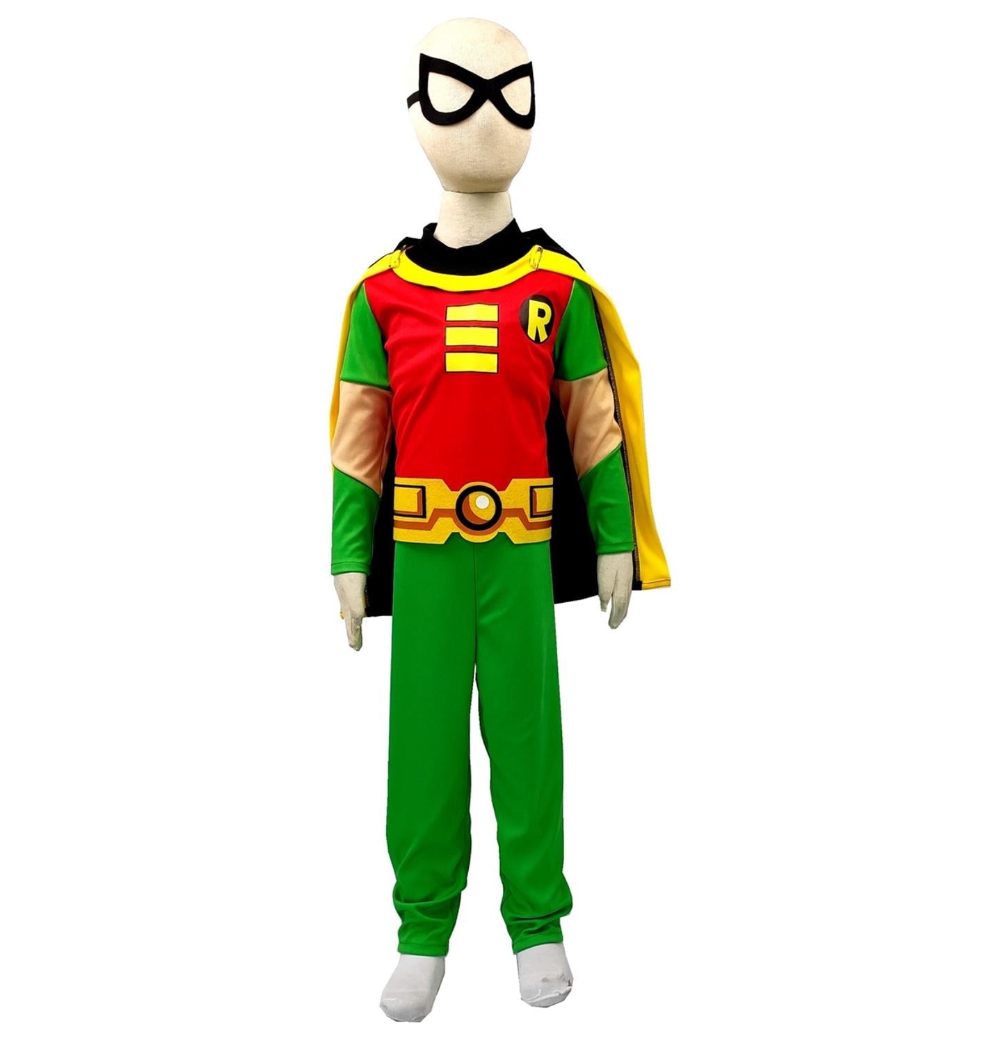 Young Justice Teen  Tim Drake  Robin 3-10years Kids 4pcs/1set Damian Costume Halloween Uniform Custom