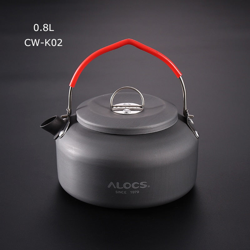 ALOCS CW-K02 CW-K03 Outdoor Water Kettle Teapot Coffee Pot 0.8L 1.4L Aluminum For Picnic Camping Hiking Travel