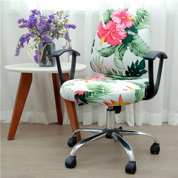 Office Chair Covers Elastic Armchair Seat Cover Dustproof Seat Chair Protector Cover Rotating Lift Computer Chair Seat Silpcover