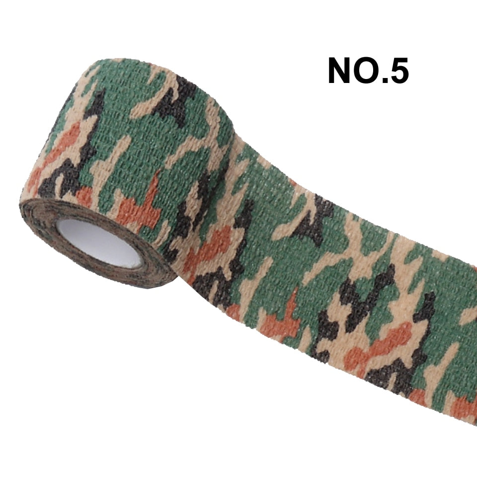 1 Roll 5*450cm Disposable Self-adhesive Flex Elastic Camouflage Bandage Tattoo Handle Grip Tube Wrap Elbow Stick Medical Tape