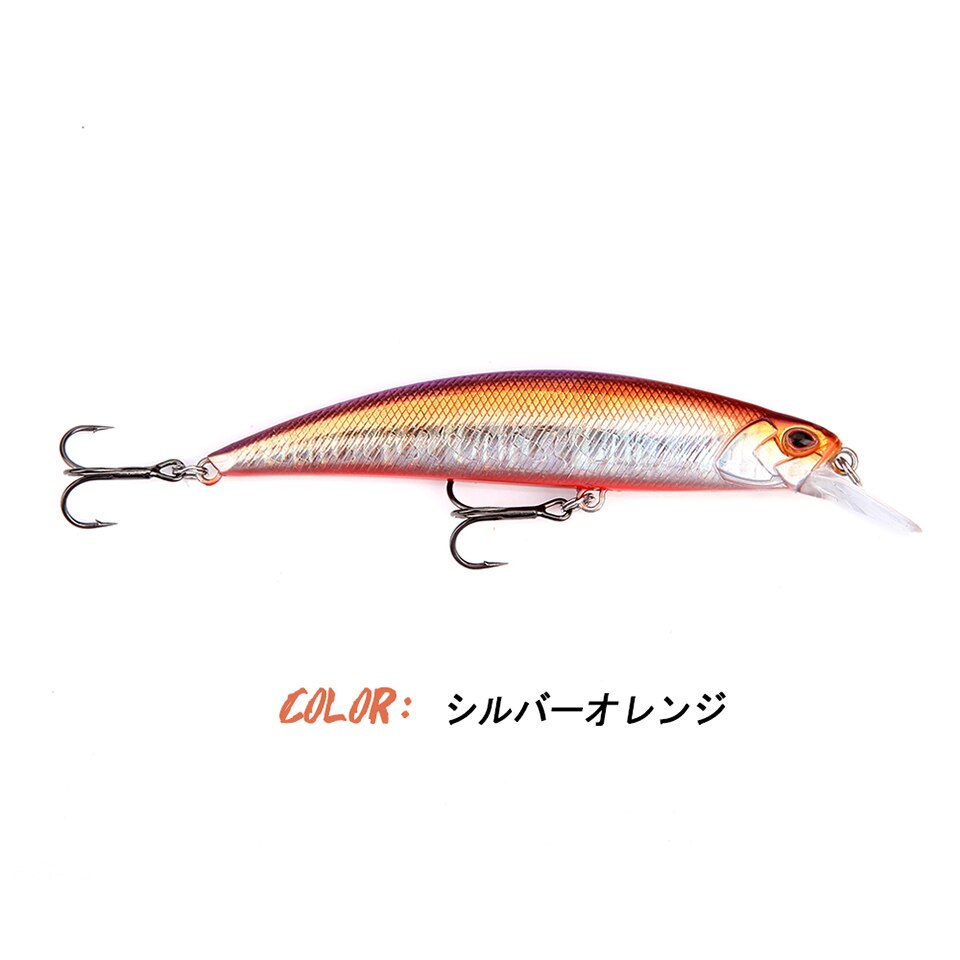 New 105mm 16g Slowly Sinking Minnow Fishing Lures Artificial Swim Bait for Pike Bass Predator Jekbait SPEARHEAD RYUKI