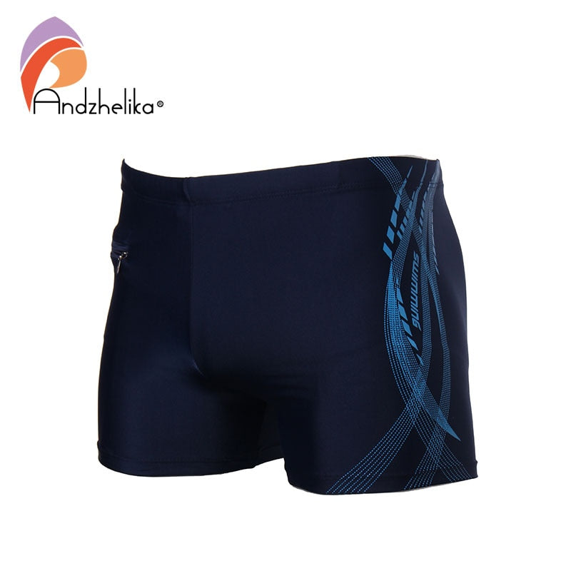 Andzhelika Swim Briefs Men's Swimsuits Swimming Trunks Sport Briefs Swim Suits Maillot De Bain Zipper Beach Shorts