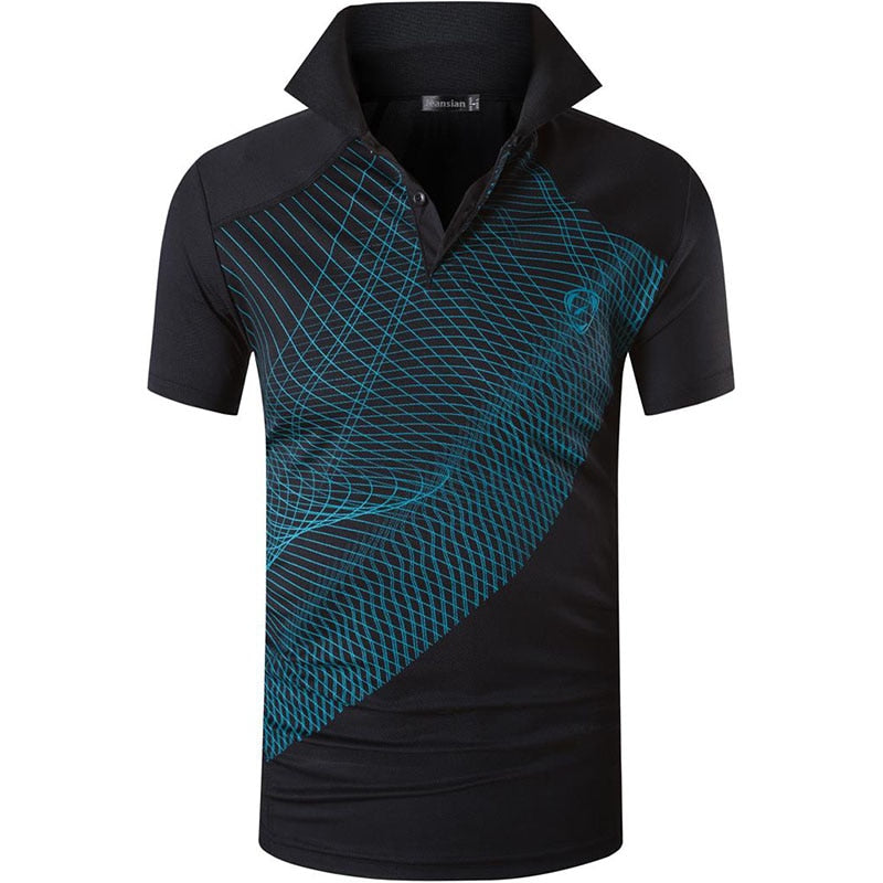 jeansian Men's Sport Tee Polo Shirts Poloshirts Casual Wear Golf Tennis Badminton Dry Fit Short Sleeve LSL224