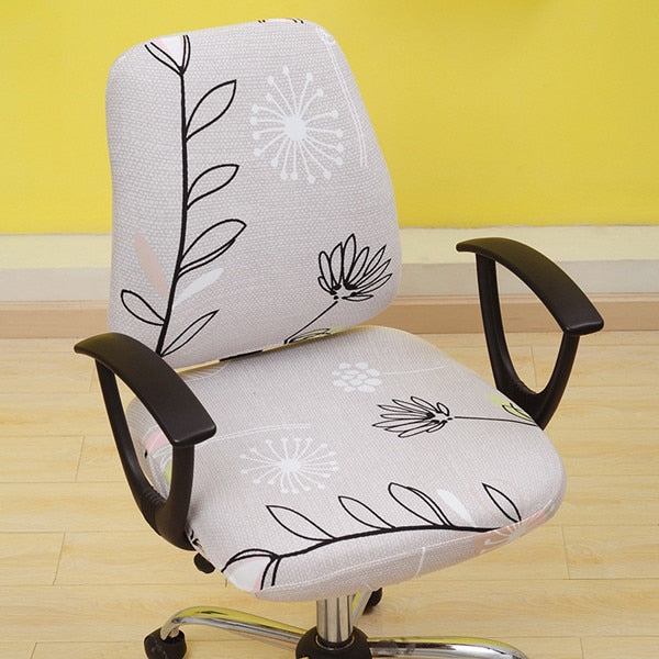 Office Chair Covers Elastic Armchair Seat Cover Dustproof Seat Chair Protector Cover Rotating Lift Computer Chair Seat Silpcover