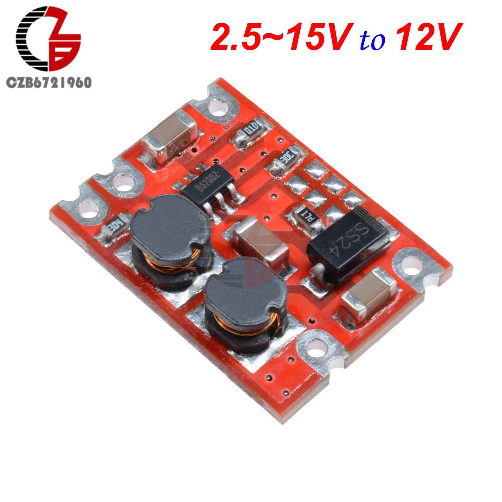 DC-DC Auto Boost Buck Converter Module DC 2.5-15V to DC 3.3V 4.2V 5V 9V 12V Step Up Down Voltage Regulator Power Inverter Supply