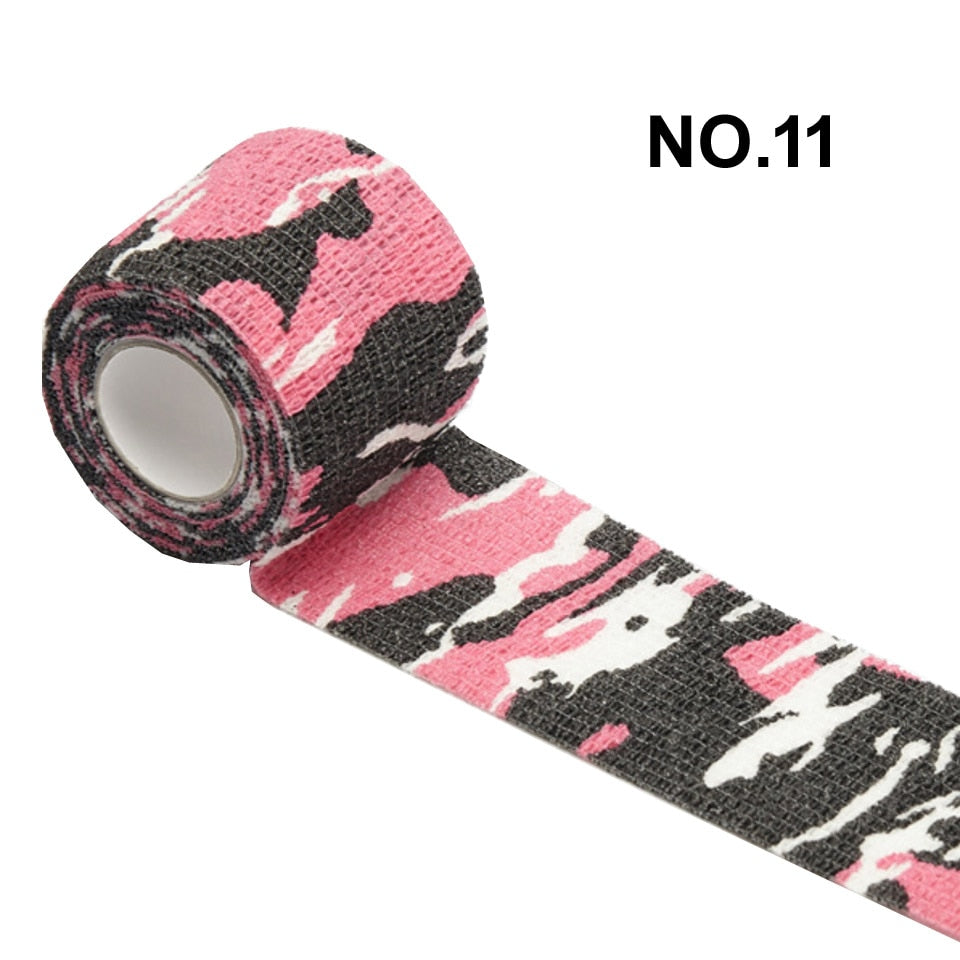 1 Roll 5*450cm Disposable Self-adhesive Flex Elastic Camouflage Bandage Tattoo Handle Grip Tube Wrap Elbow Stick Medical Tape