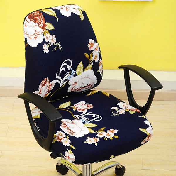Office Chair Covers Elastic Armchair Seat Cover Dustproof Seat Chair Protector Cover Rotating Lift Computer Chair Seat Silpcover