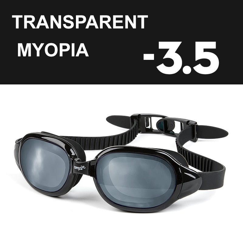 COPOZZ Myopia Swimming Goggles Men Women Adult Swim Goggle Professional Anti Fog Pool Swimming Glass Diopter Zwembril -1.5 to -7