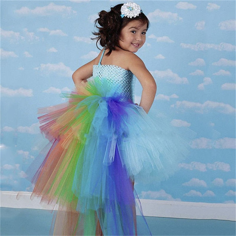 Rock Star Theme Dress for Girls Tutu Dress Cosplay Costume Flower Girl Wedding Tulle Dresses Baby Halloween Carnival Ball Gown