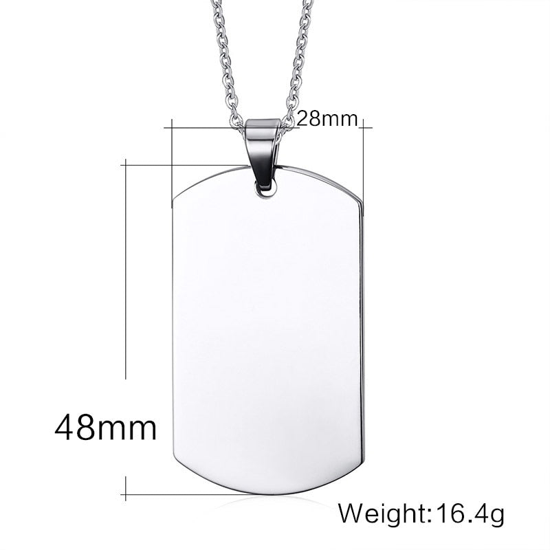 Vnox Stainless Steel Double Dog Tag Necklace for Men High Polished Pendant ID Men Jewelry 24" Chain Necklace