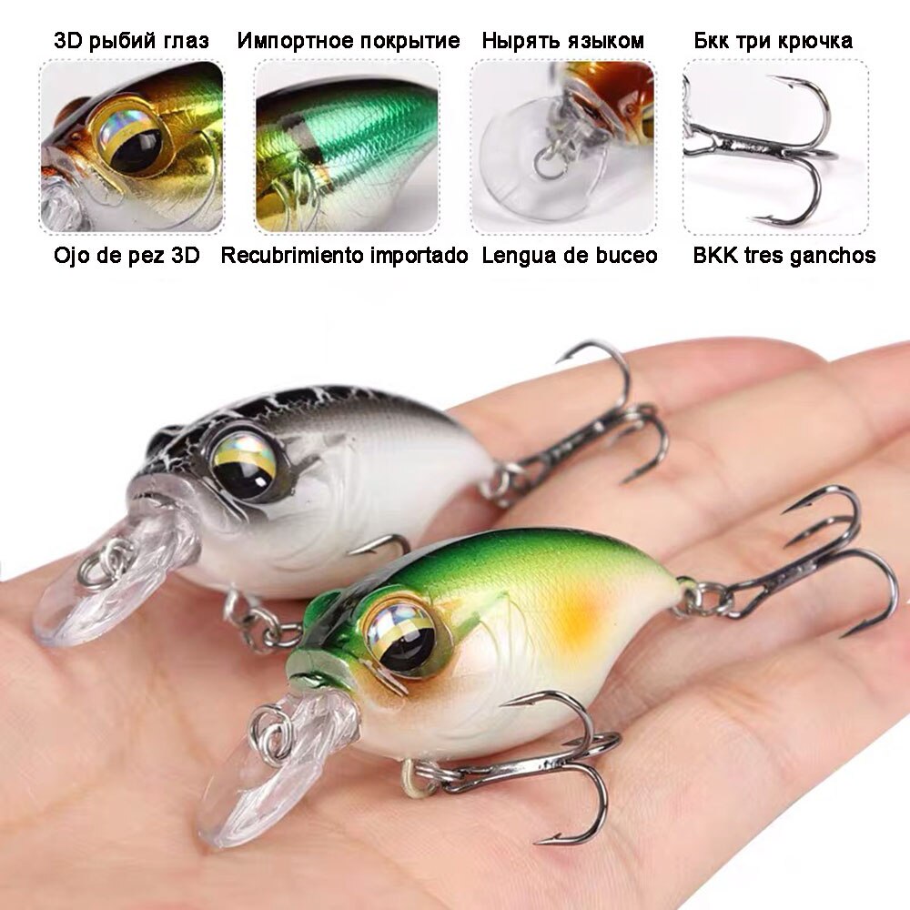 Crankbait Jerkbait Swim Hard Fishing Wobbler Lure Bait Bass Minnow Swimbait Pesca For Perch Pike Sea Isca Artificial Tackle