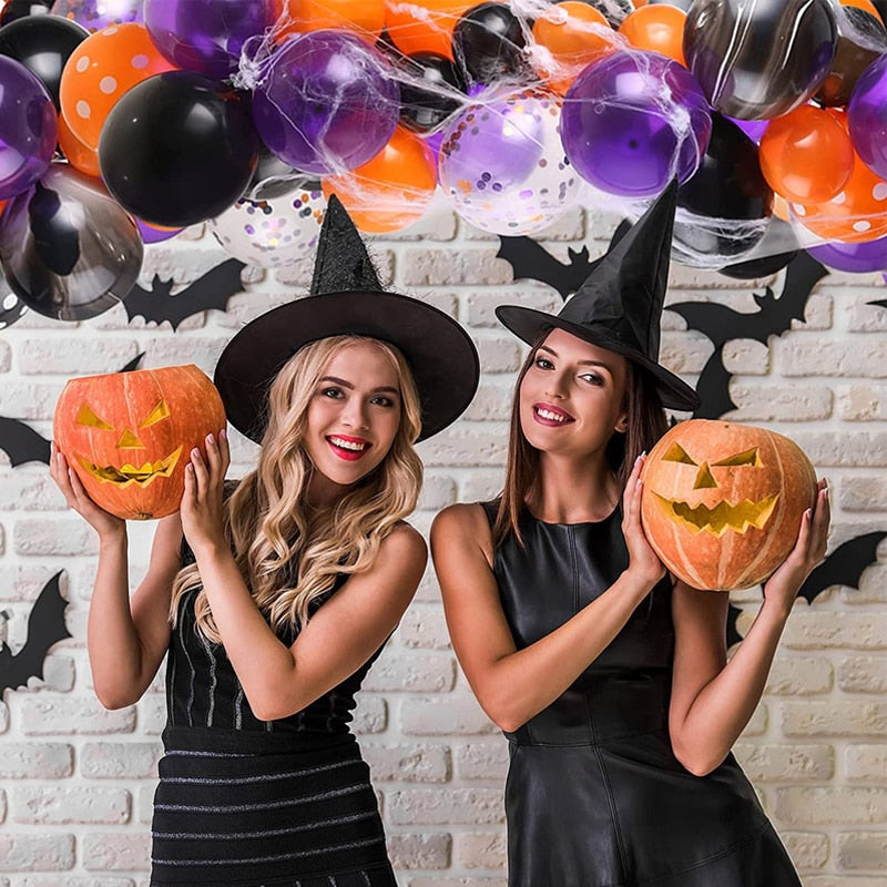 Decoracion Halloween 2024 Balloon Spider Web Halloween Decorations For Home Party Balloons Garland Decor Black Orange Baloon