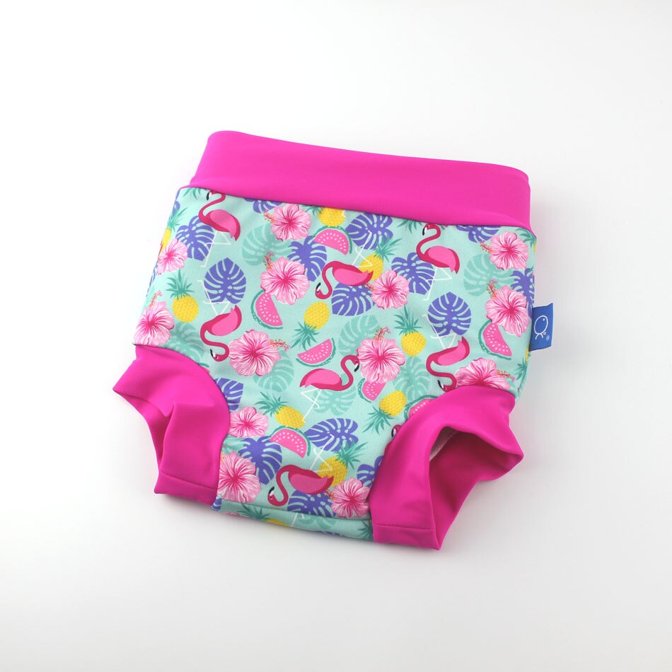 Infant Children Leakproof Swimming Nappies Newborn Baby High Waist Swimming Trunks Baby Boys Girls Cartoon Printed Swim Diapers