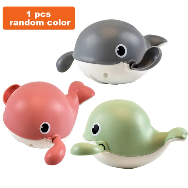 Baby Toys Bathing Ducks Cartoon Animal Whale Crab Swimming Pool Water Play Game Chain Clockwork Bath Toys For Children