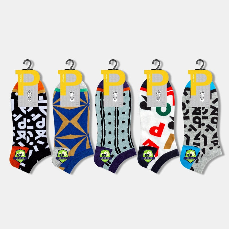 PIER POLO Socks Men Hot Sale Summer Socks Cotton Men's Fashion Short Socks 5 pairs/lot harajuku Happy Socks Men
