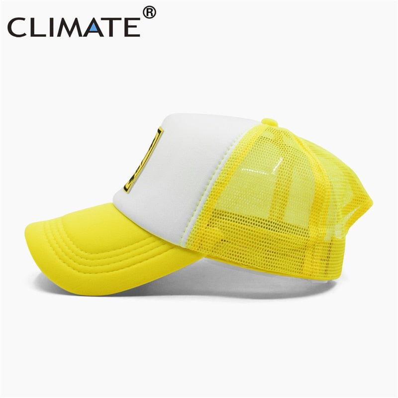 CLIMATE Go Away Trucker Cap Hat Seaside Vacation Caps Sandbeach Coconut Holiday Mesh Cap HipHop Hat for Men Women Youth