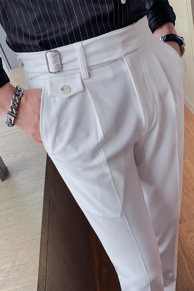 High Quality White Wedding Dress Pants Men Business Suit Pant Casual Slim Fit Formal Pants Pantalon Costume Men Suit Trousers