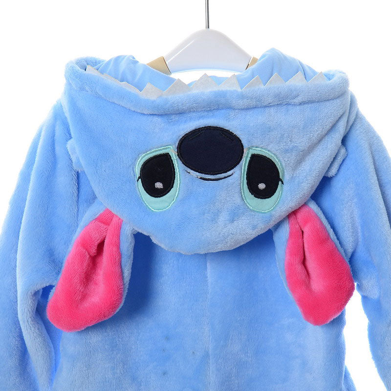 Baby Costume Blue stich Cosplay Anime Boy Girl Halloween Pajamas 1-3 Years Children Kid kawaii Cute Zipper Kigurumis Jumpsuit