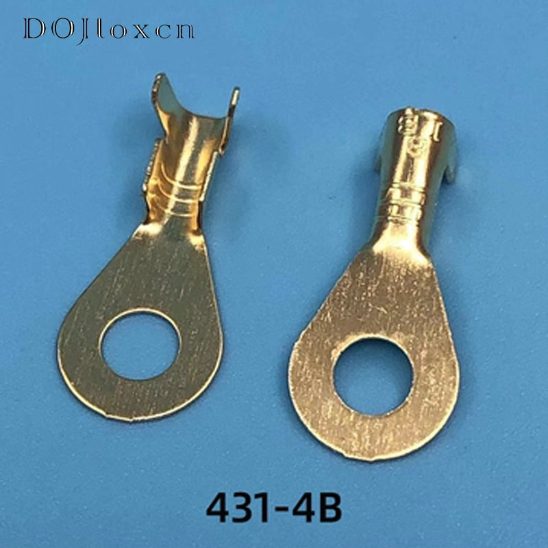 20/50/200/500 Pcs Auto Splices Ring Round Terminal Crimping Loose Pins Wiring Plug Tab Copper Opening Nose End DJ431-3B DJ431-4B