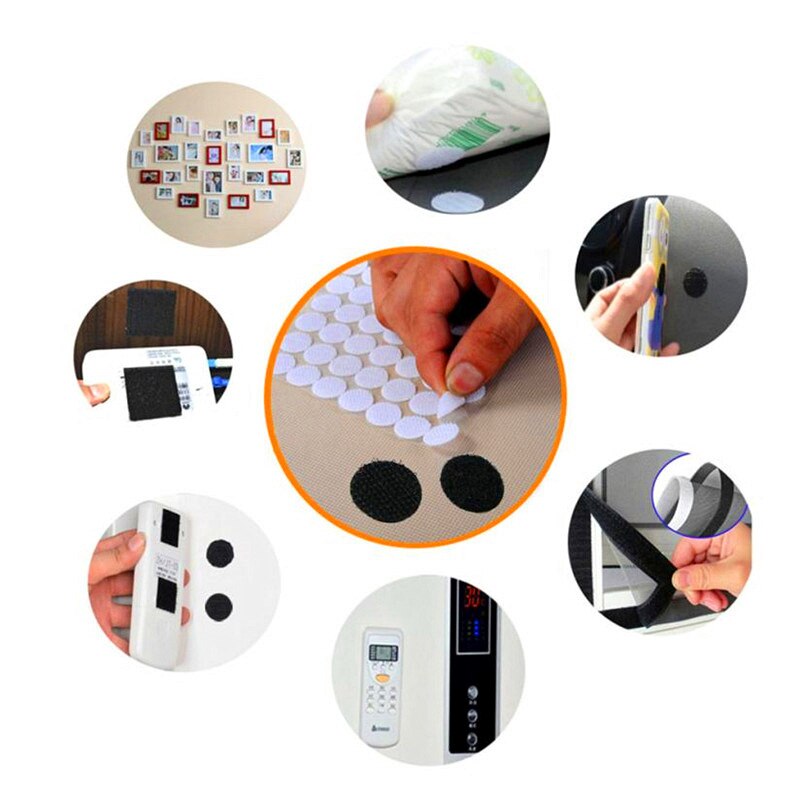 Adhesive Self Adhesive Fastener Tape Hooks and Loops Dot Sticker Tape Nylon Home Klitterband Glue